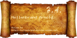 Hellenbrand Arnold névjegykártya