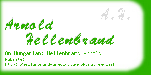 arnold hellenbrand business card